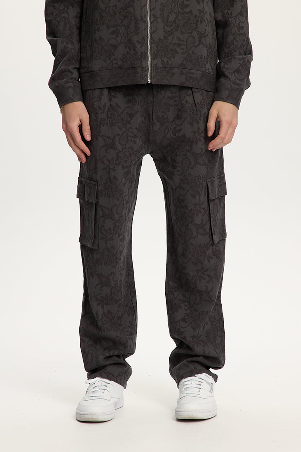 Jacquard Linen Cargo Pant