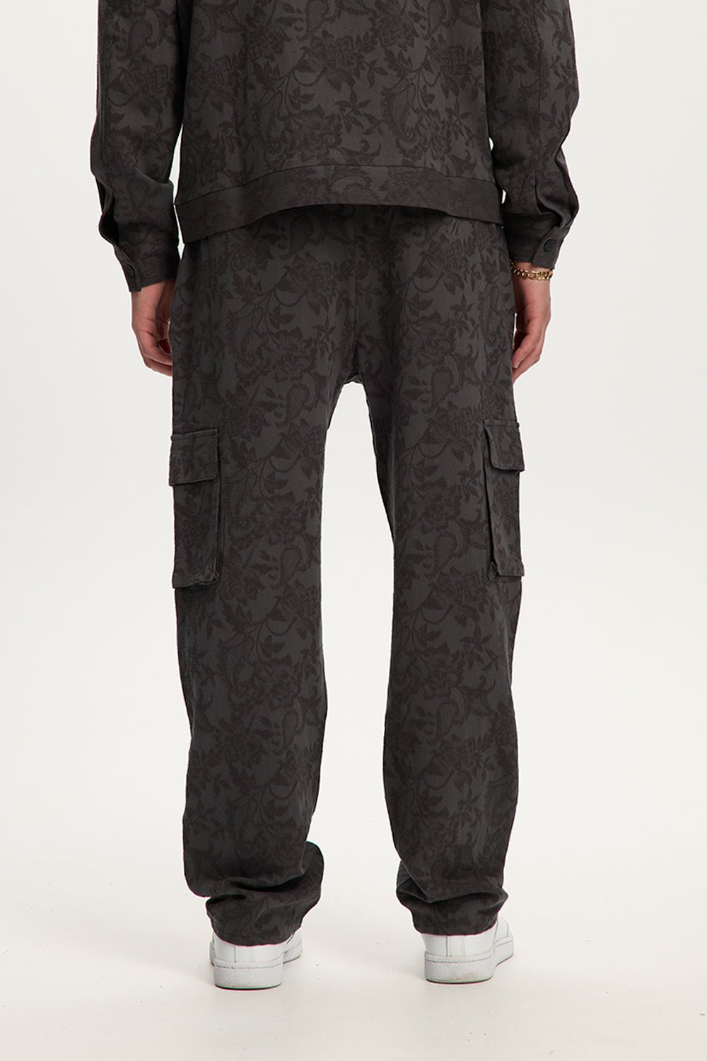 Jacquard Linen Cargo Pant