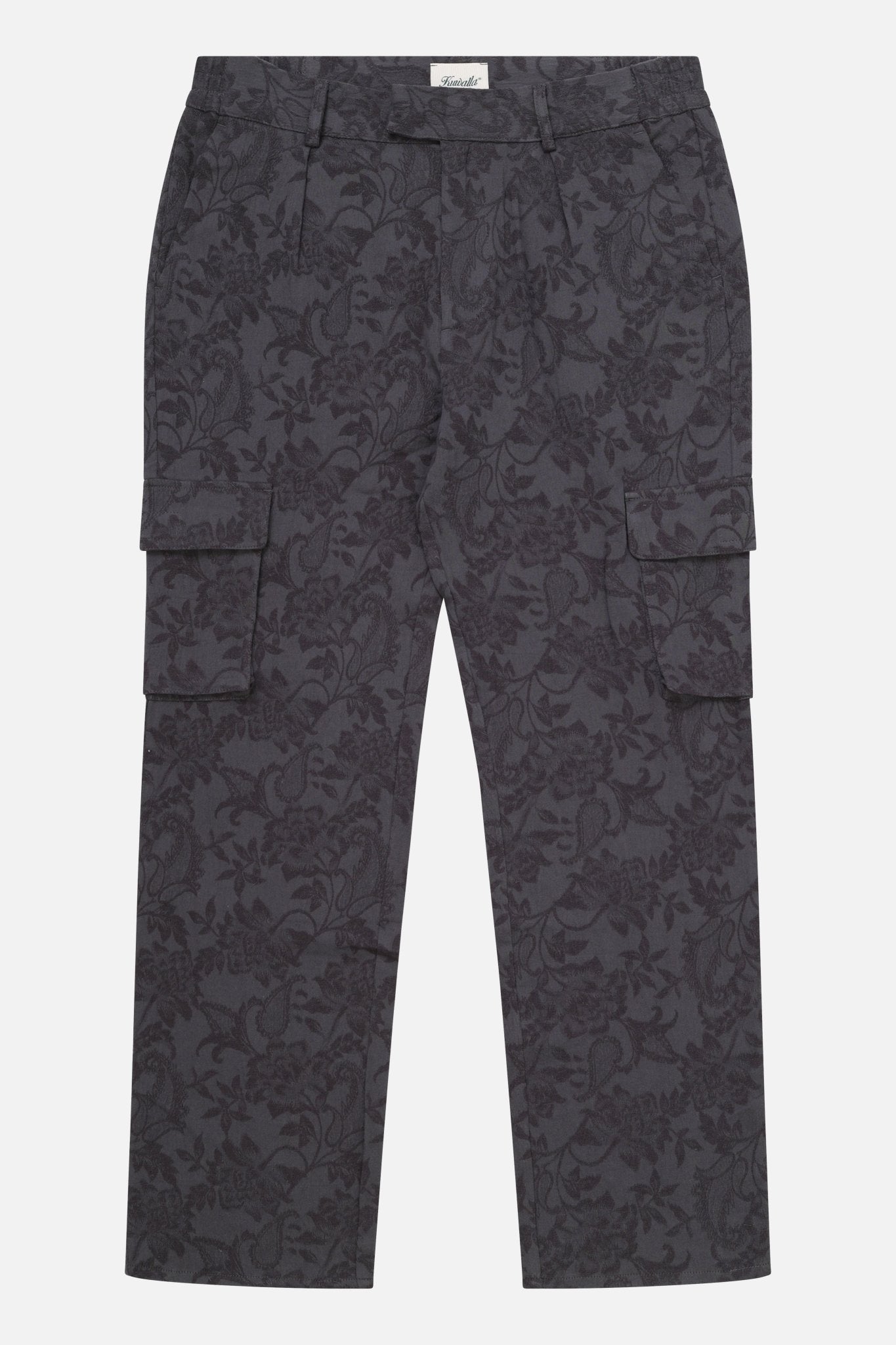 Jacquard Linen Cargo Pant