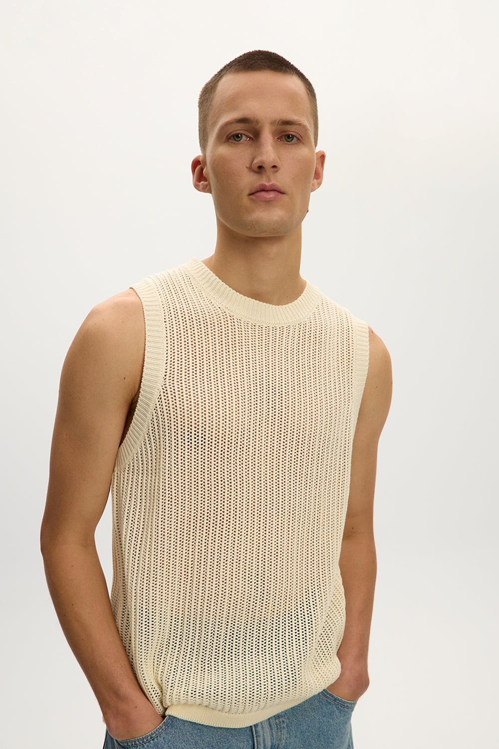 Knitted Sleeveless Vest