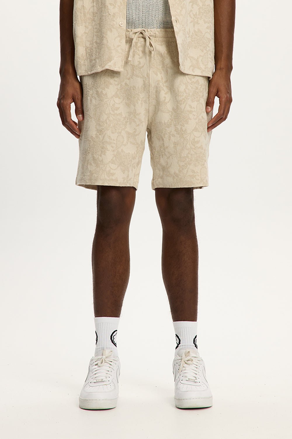 Jacquared Linen Short