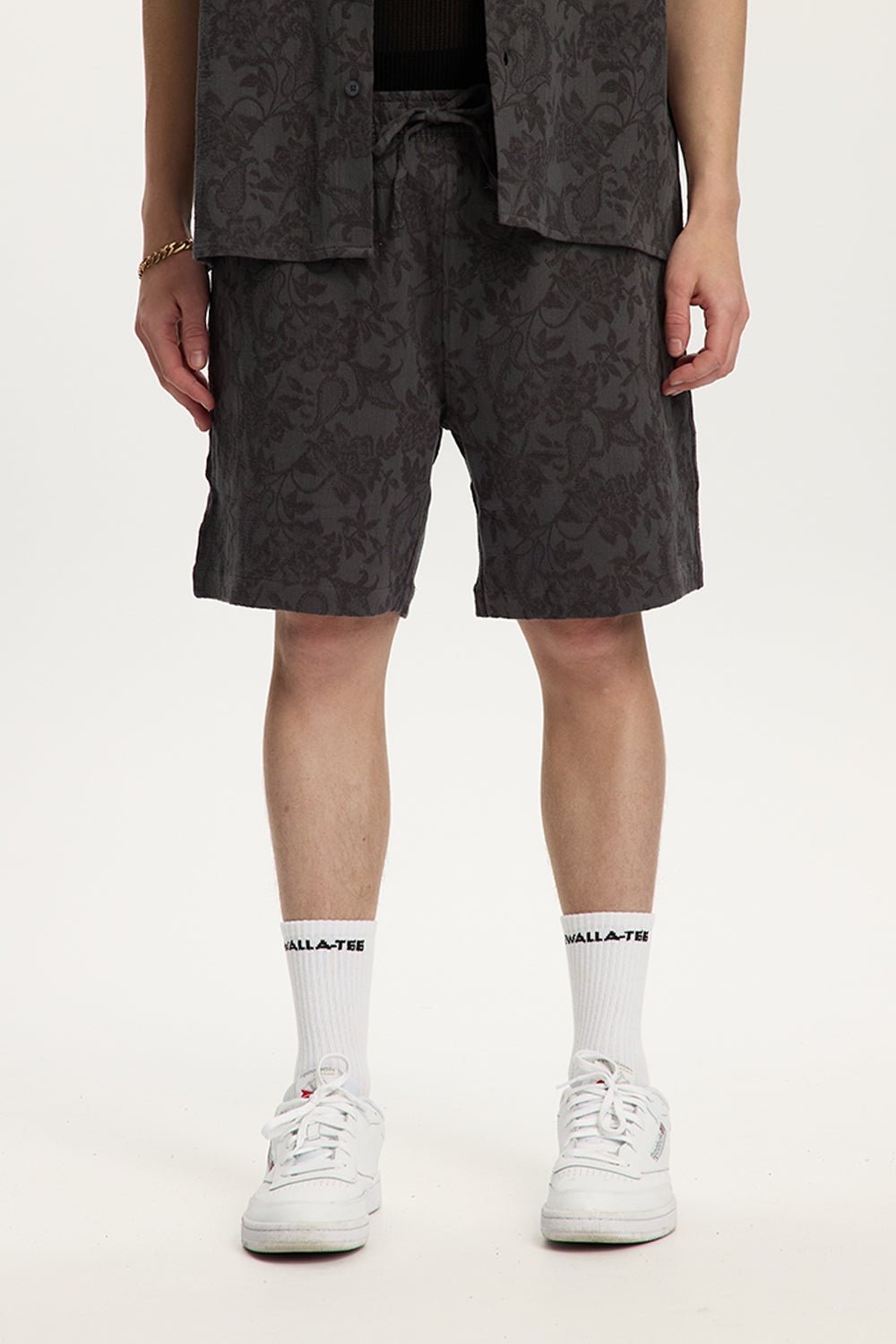 Jacquared Linen Short