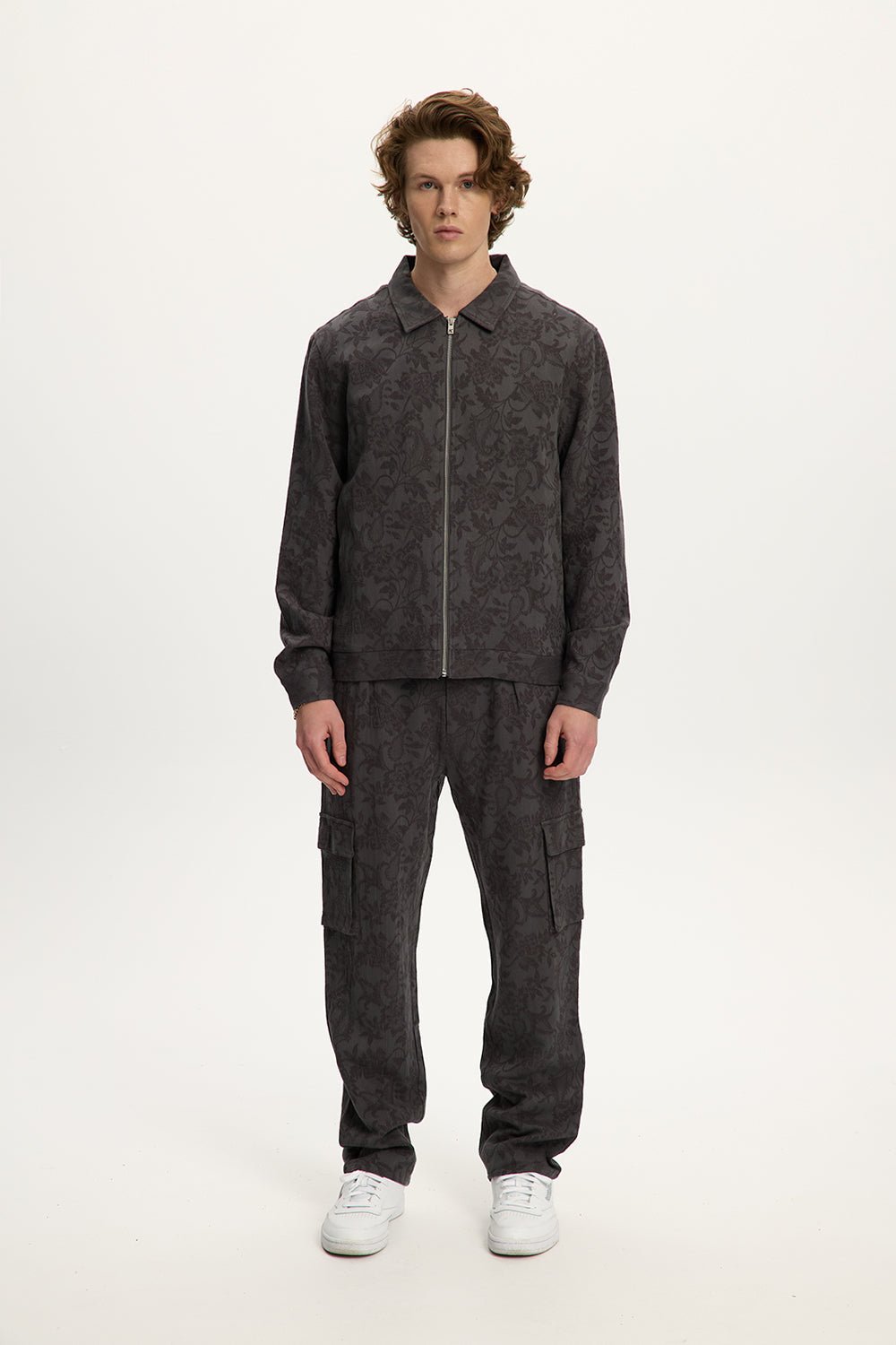 Jacquard Linen Shacket