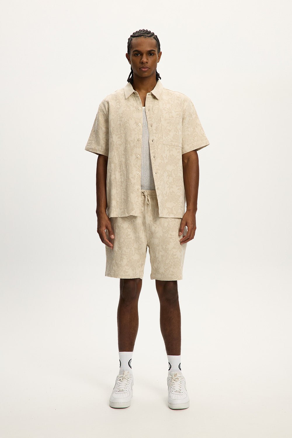 Jacquared Linen Shirt