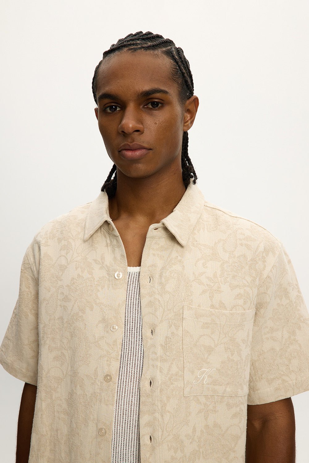 Jacquared Linen Shirt