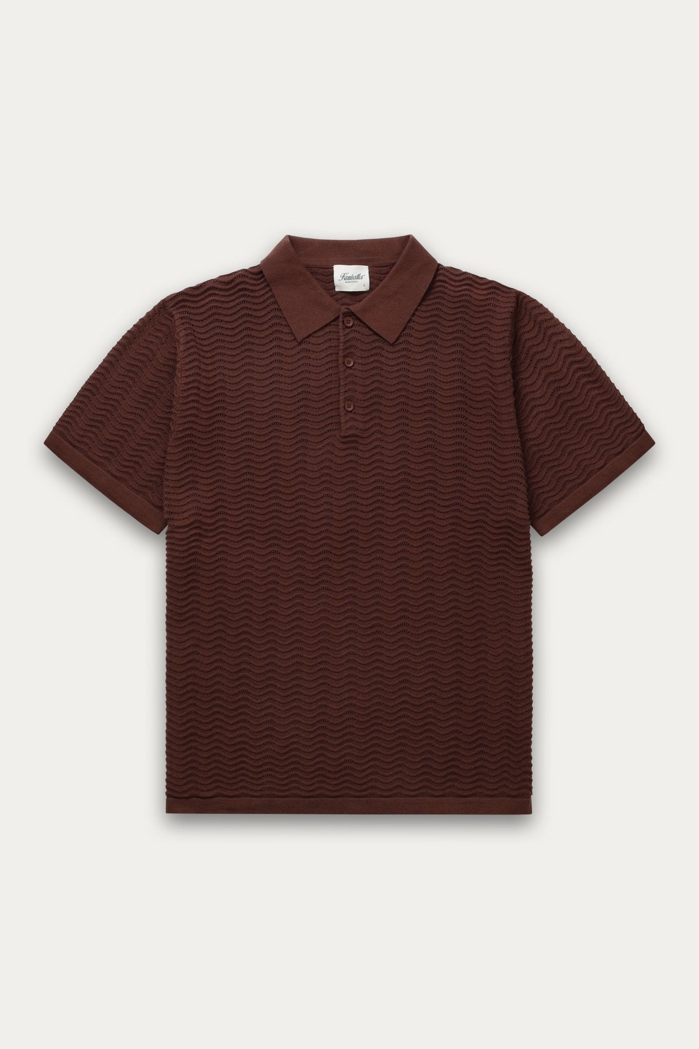 Polo en maille ondulée