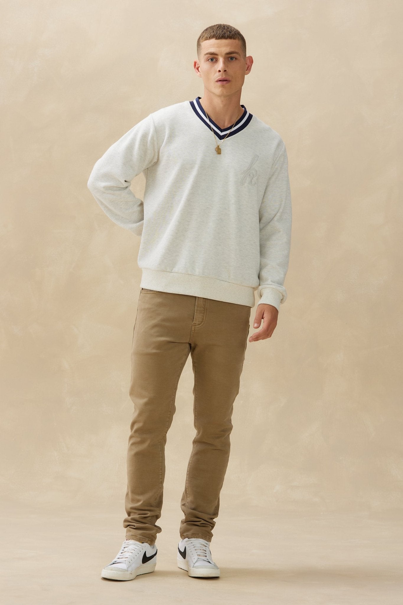 V-Neck Varsity Sweatshirt