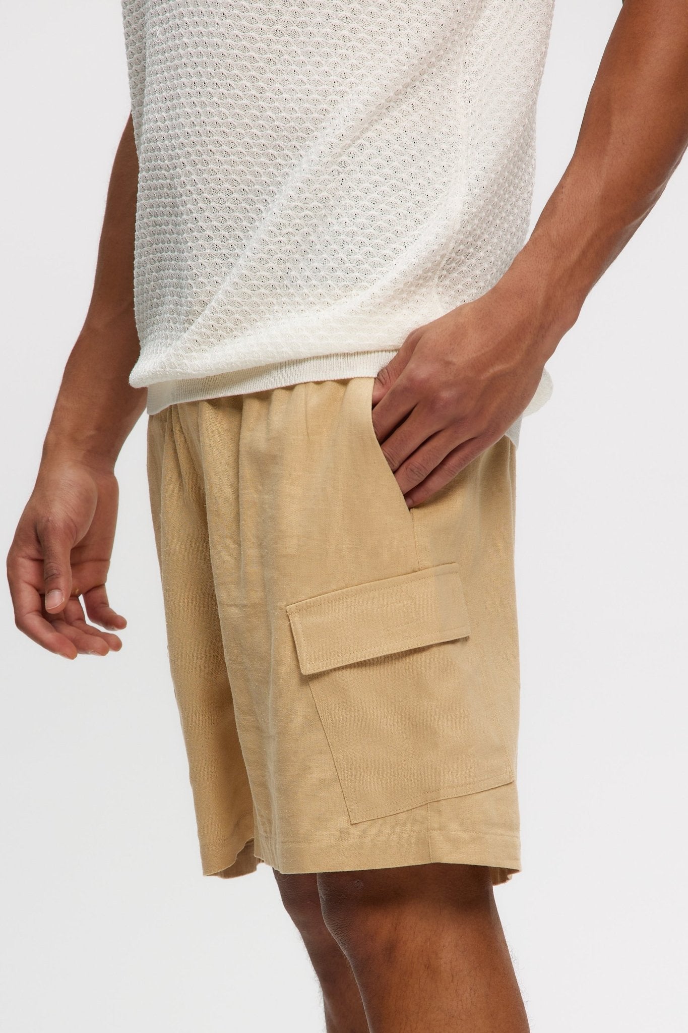 Linen Cargo Short