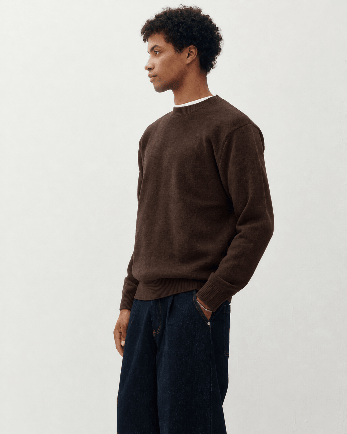 Textured Knit Crew
