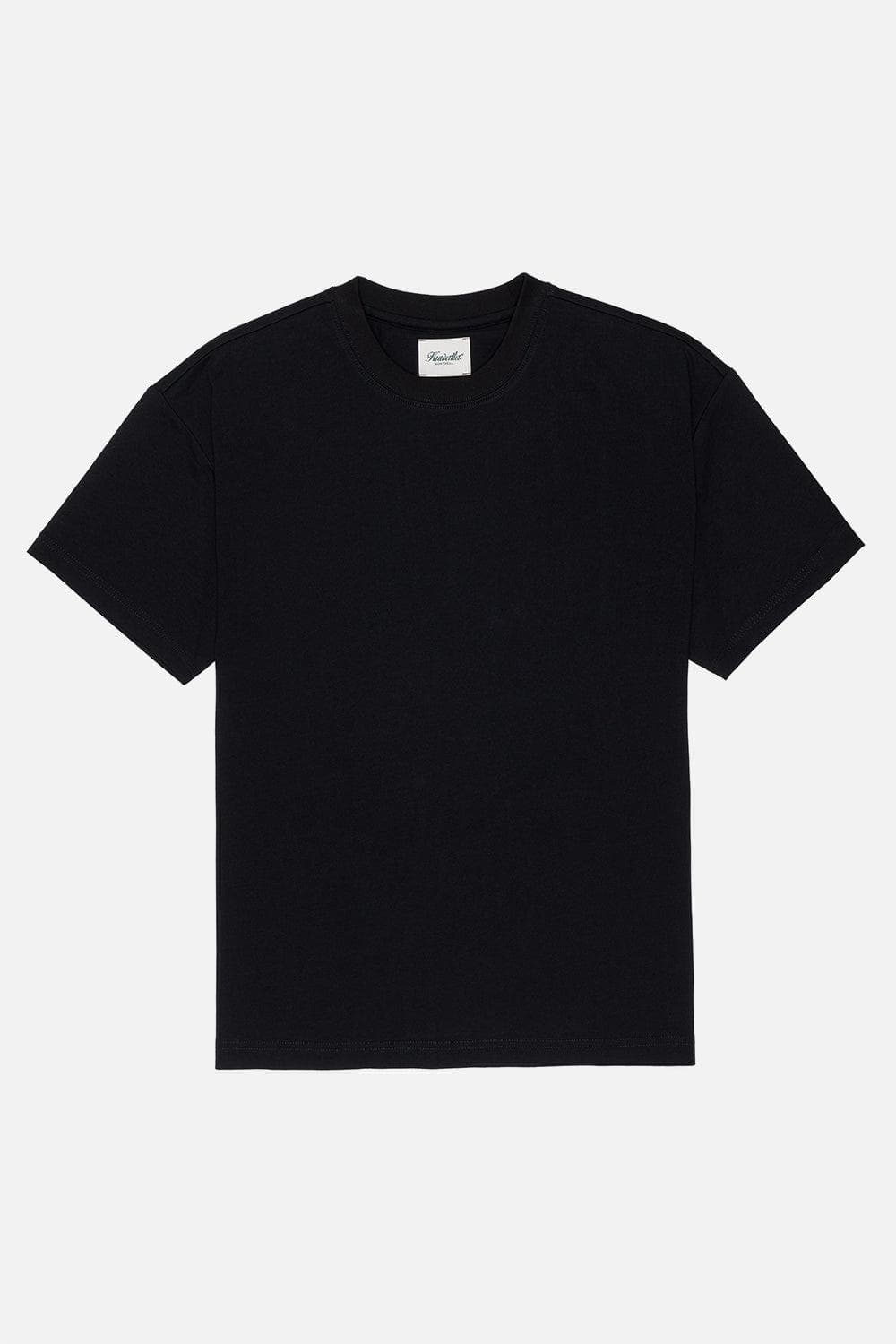 T-shirt noir oversize en coton épais