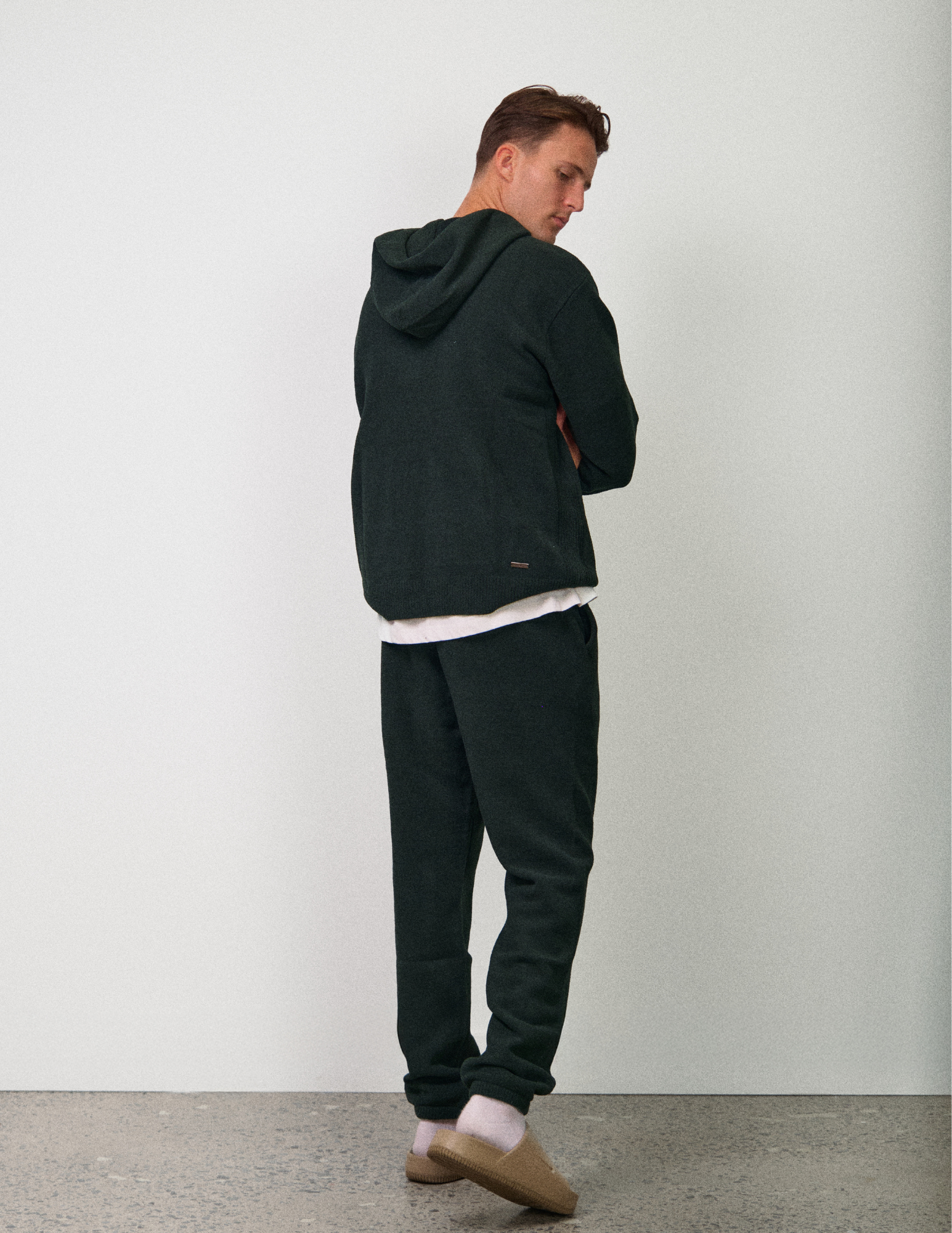 Textured Knit Hoodie