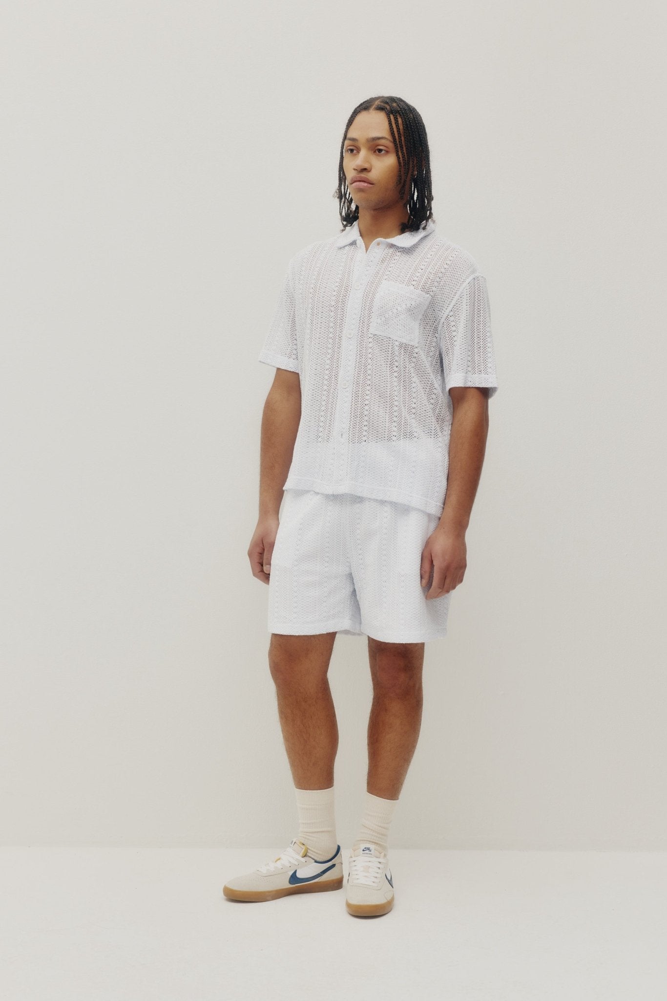 Chemise coupe droite en crochet