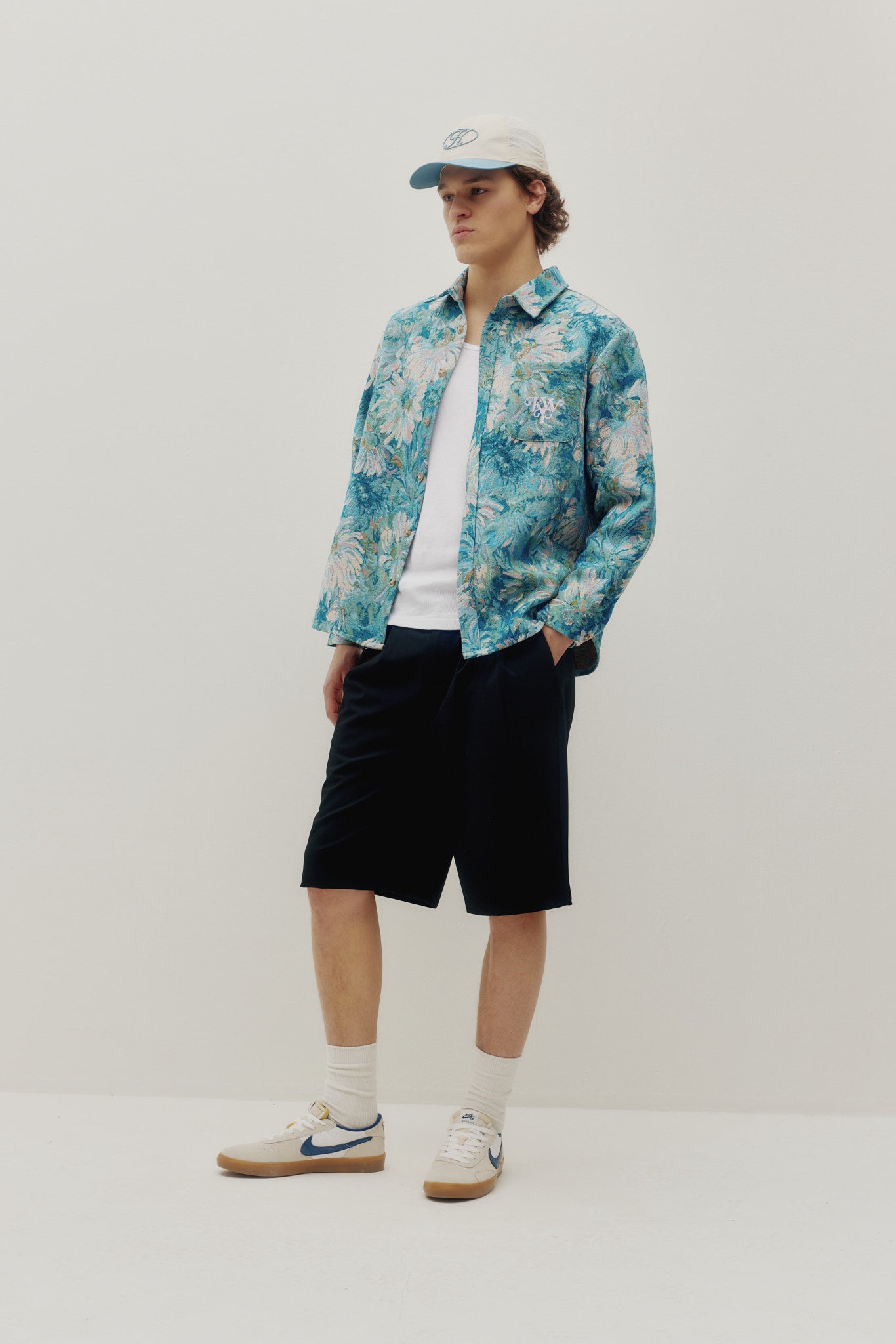 Floral Watercolor Tapestry Shirt