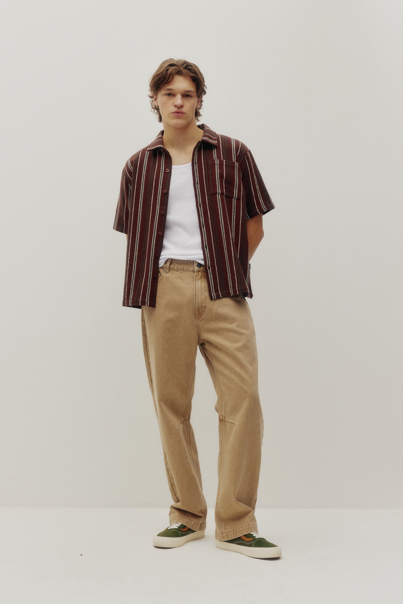 Chemise rayée texturée