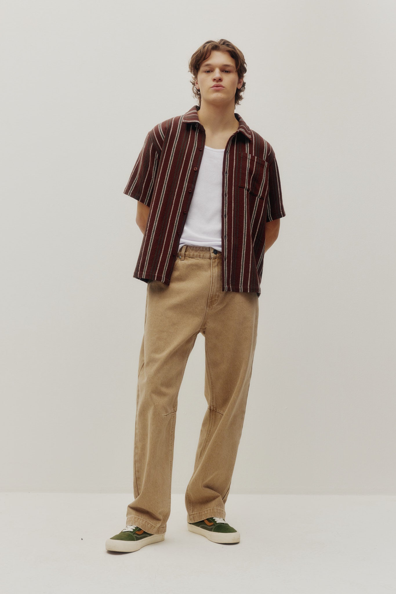 Chemise rayée texturée