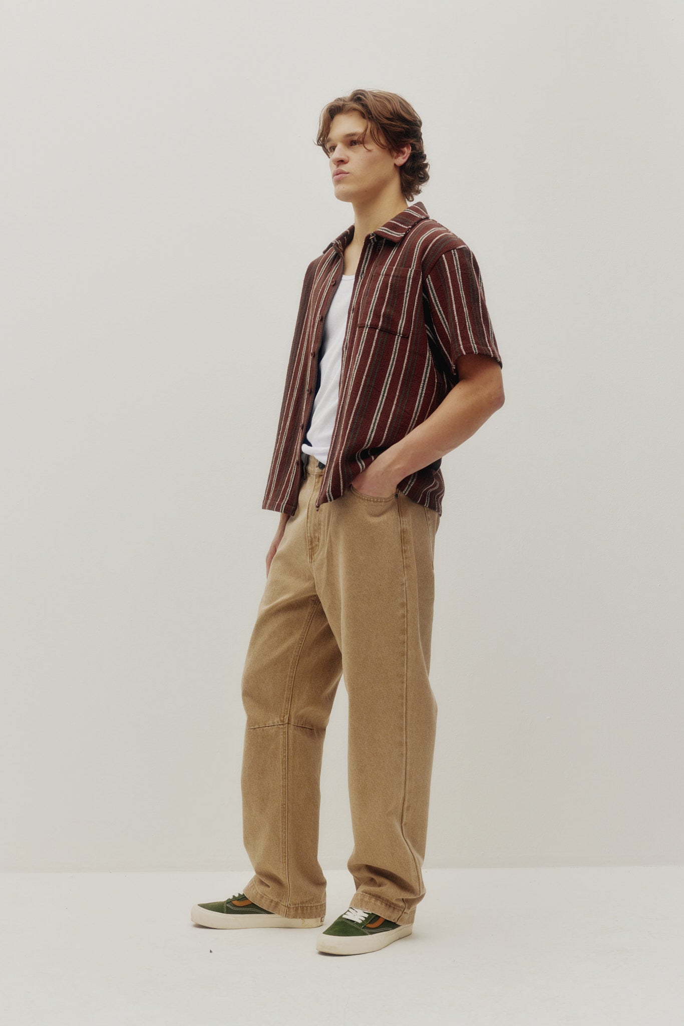 Chemise rayée texturée