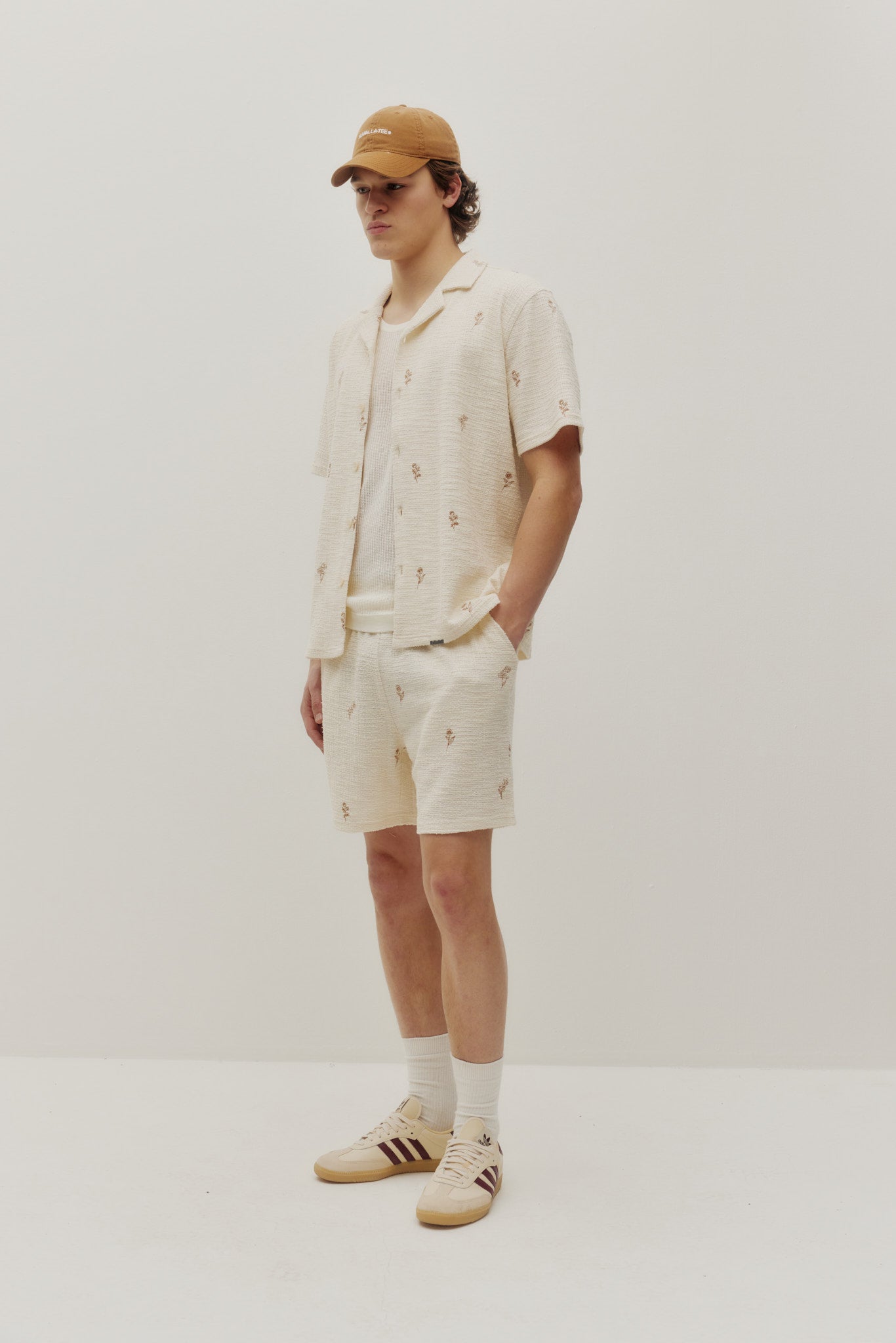Embroidered Floral Short