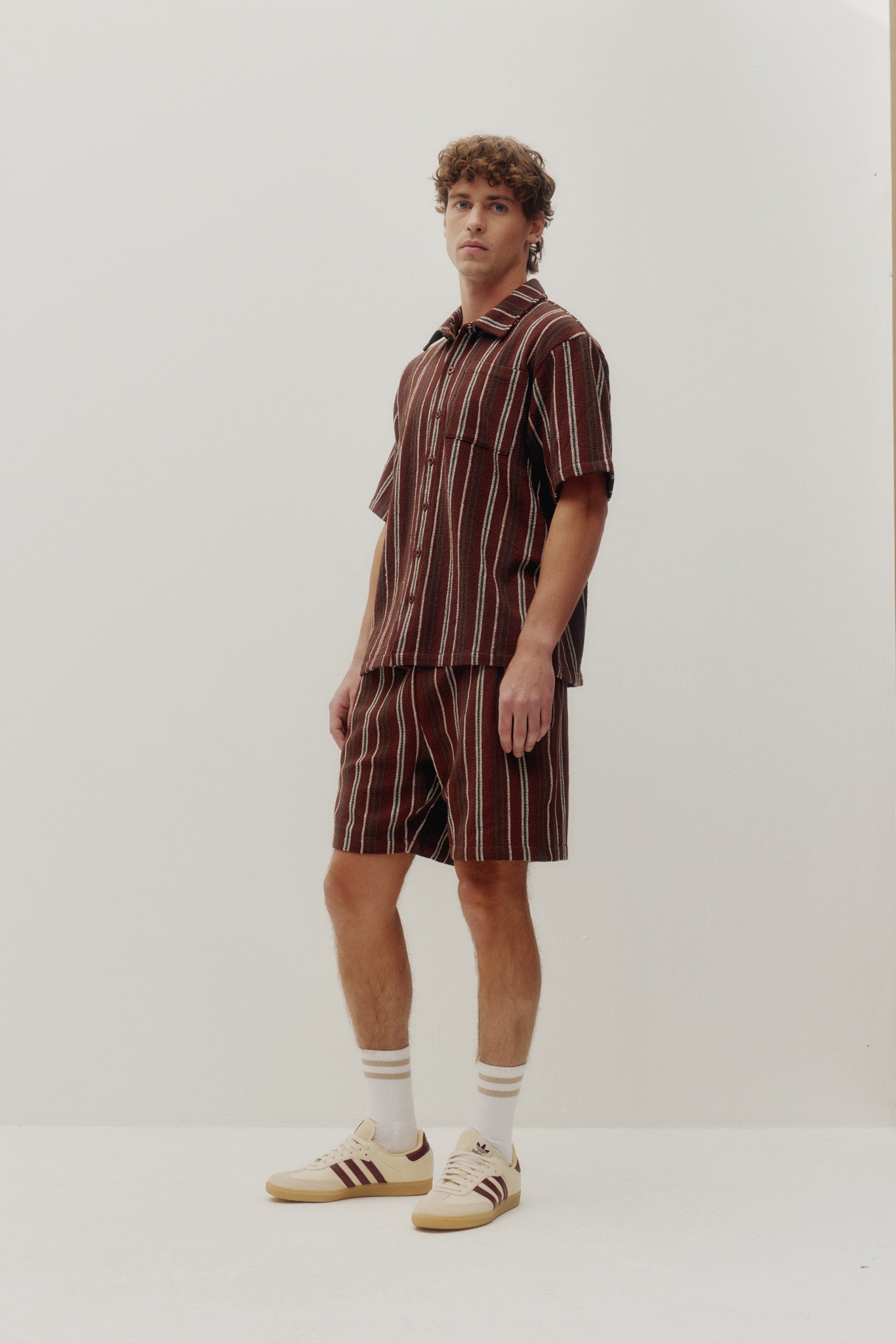 Textured Stripe Short