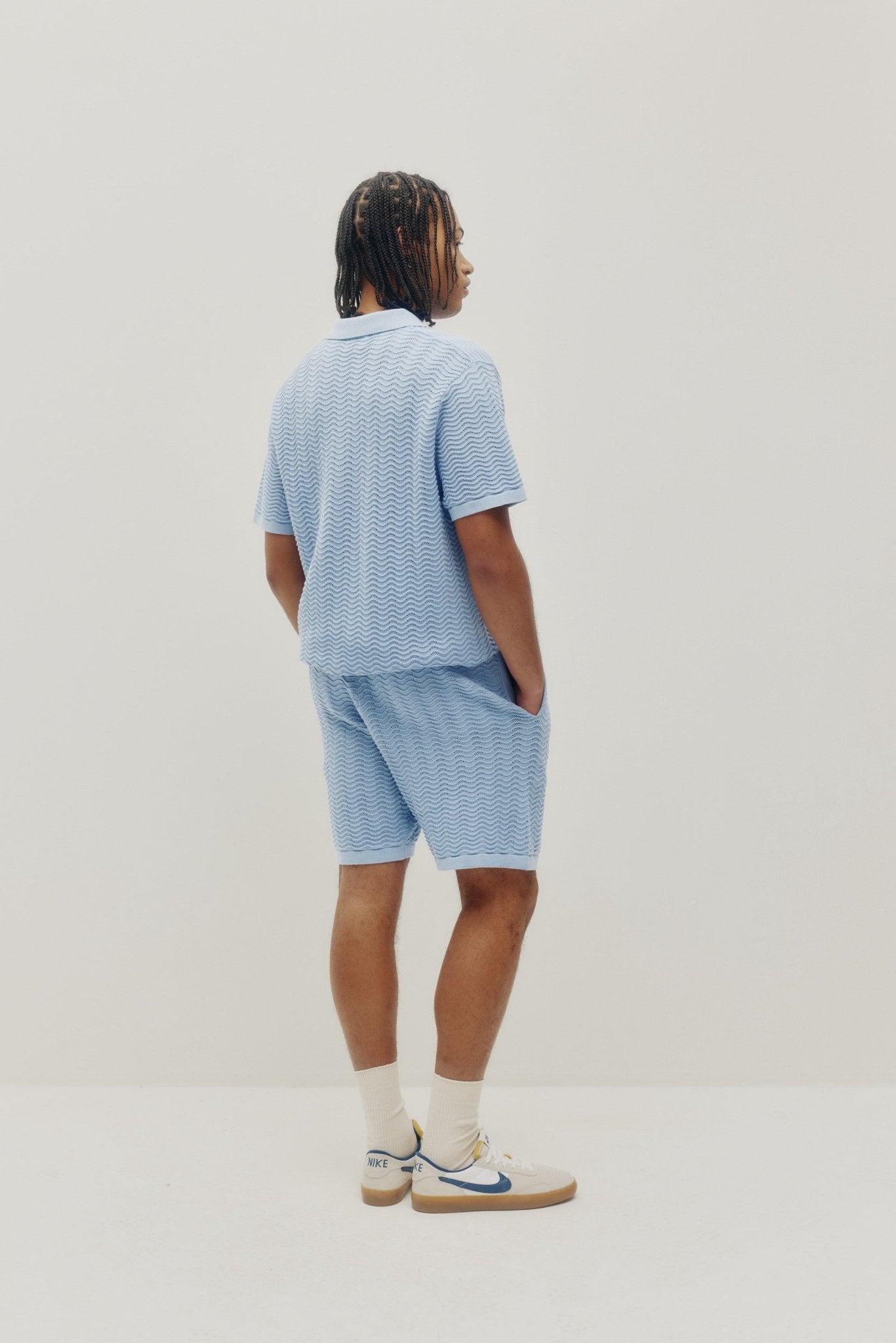 Polo en tricot ondulé