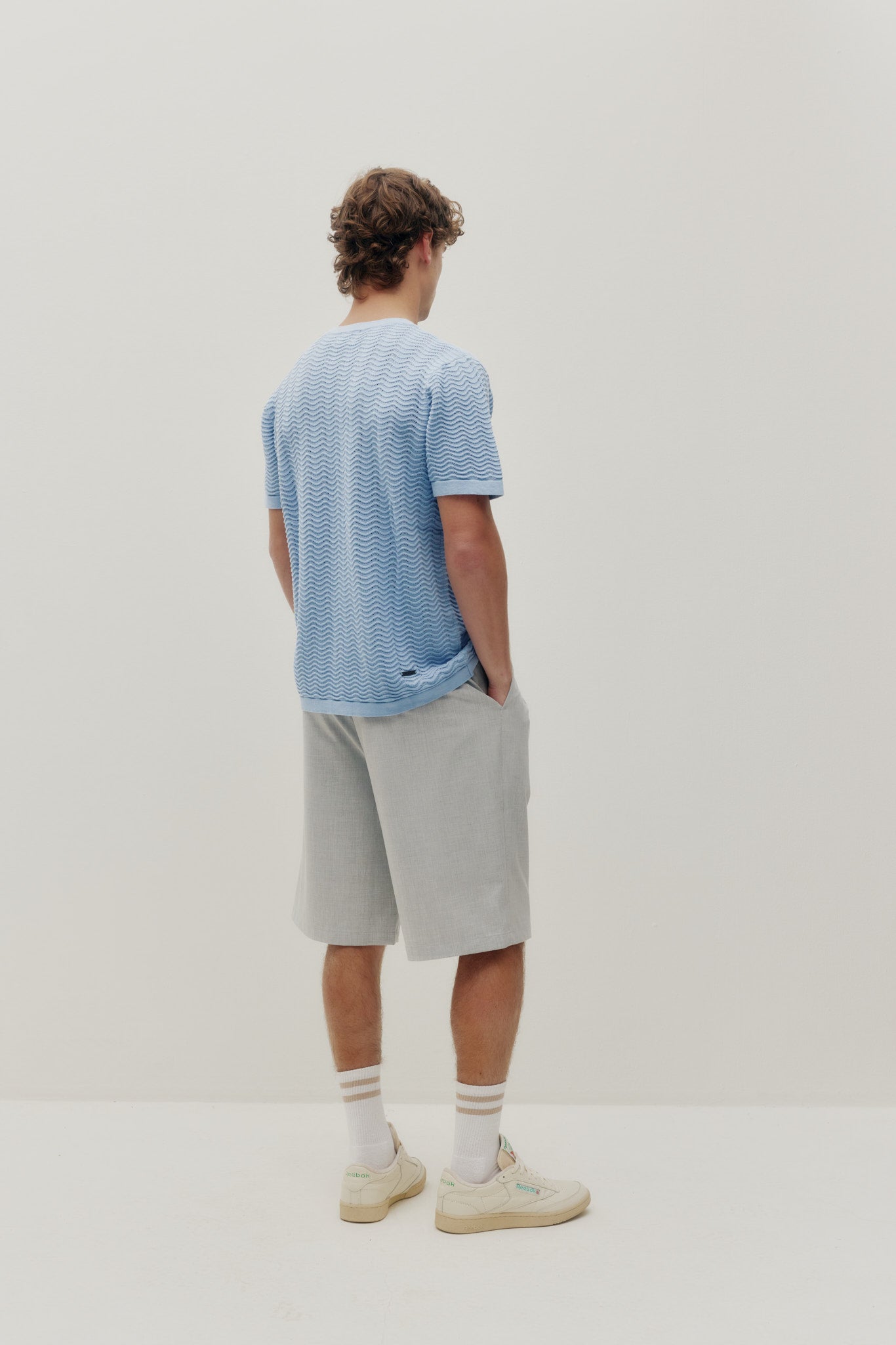 T-shirt en maille ondulée