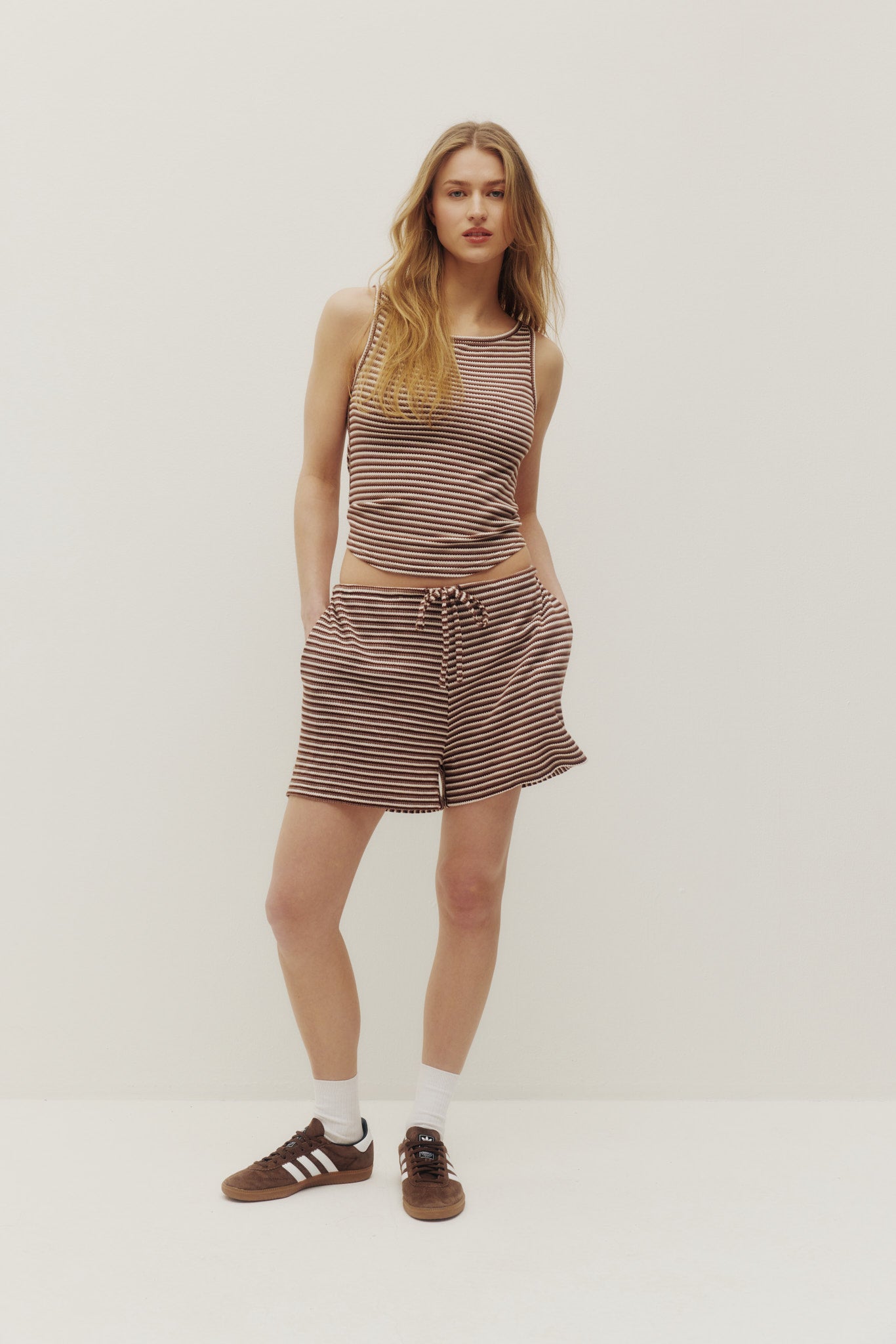 Chloé ストライプ ショートパンツ Chloe Stripe Shorts GRADIENT BROWN | KUWALLA TEE