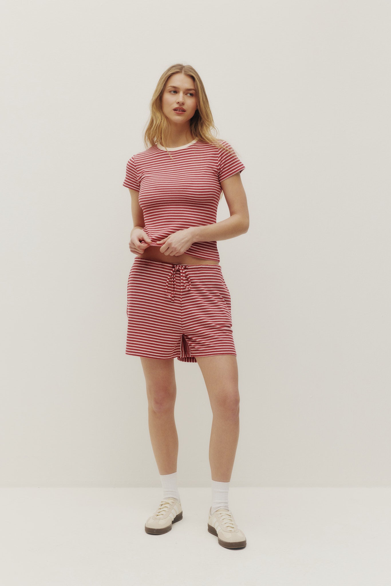 Chloe Stripe Shorts GRADIENT BROWN | KUWALLA TEE