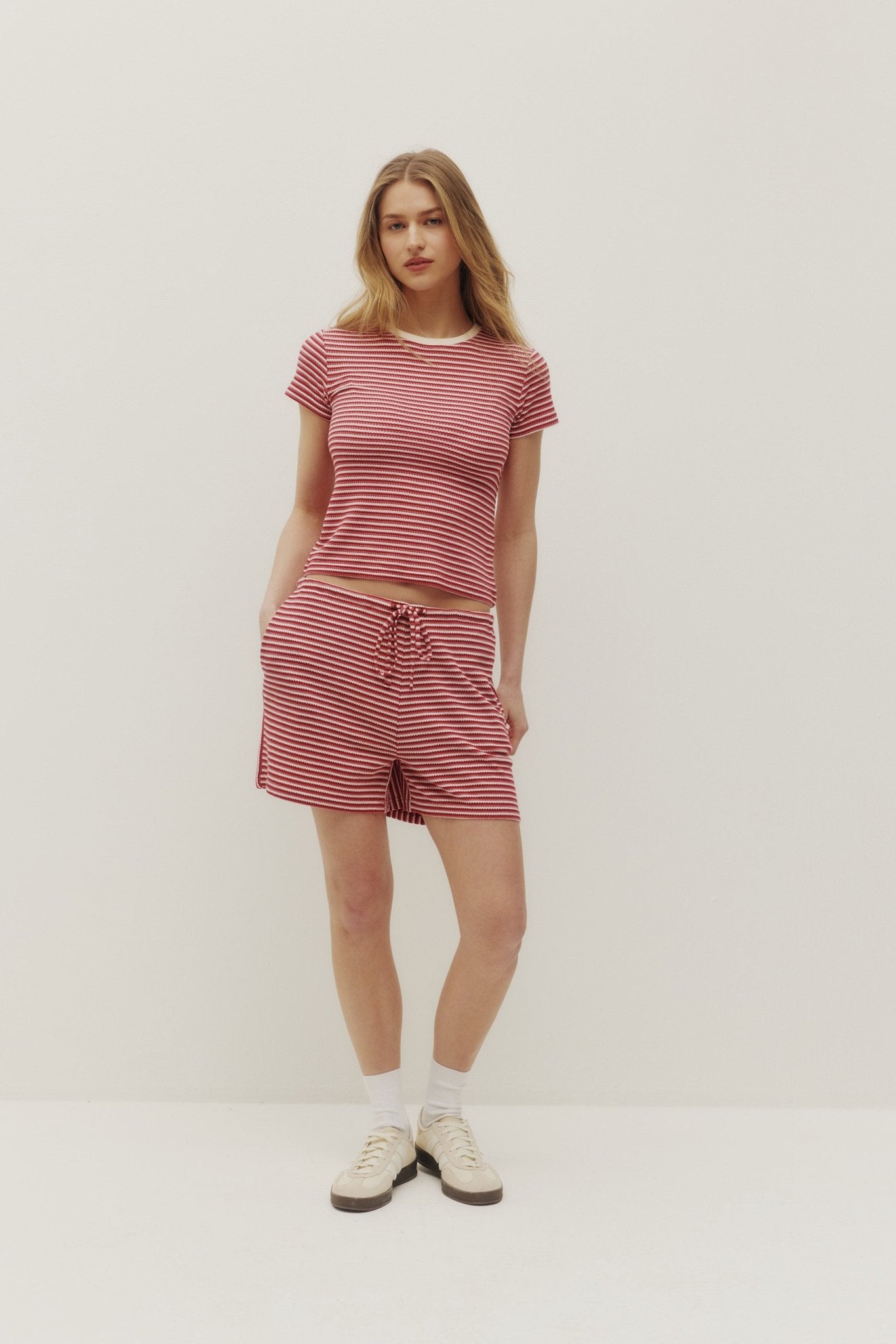 Chloé ストライプ ショートパンツ Chloe Stripe Shorts GRADIENT RED | KUWALLA TEE