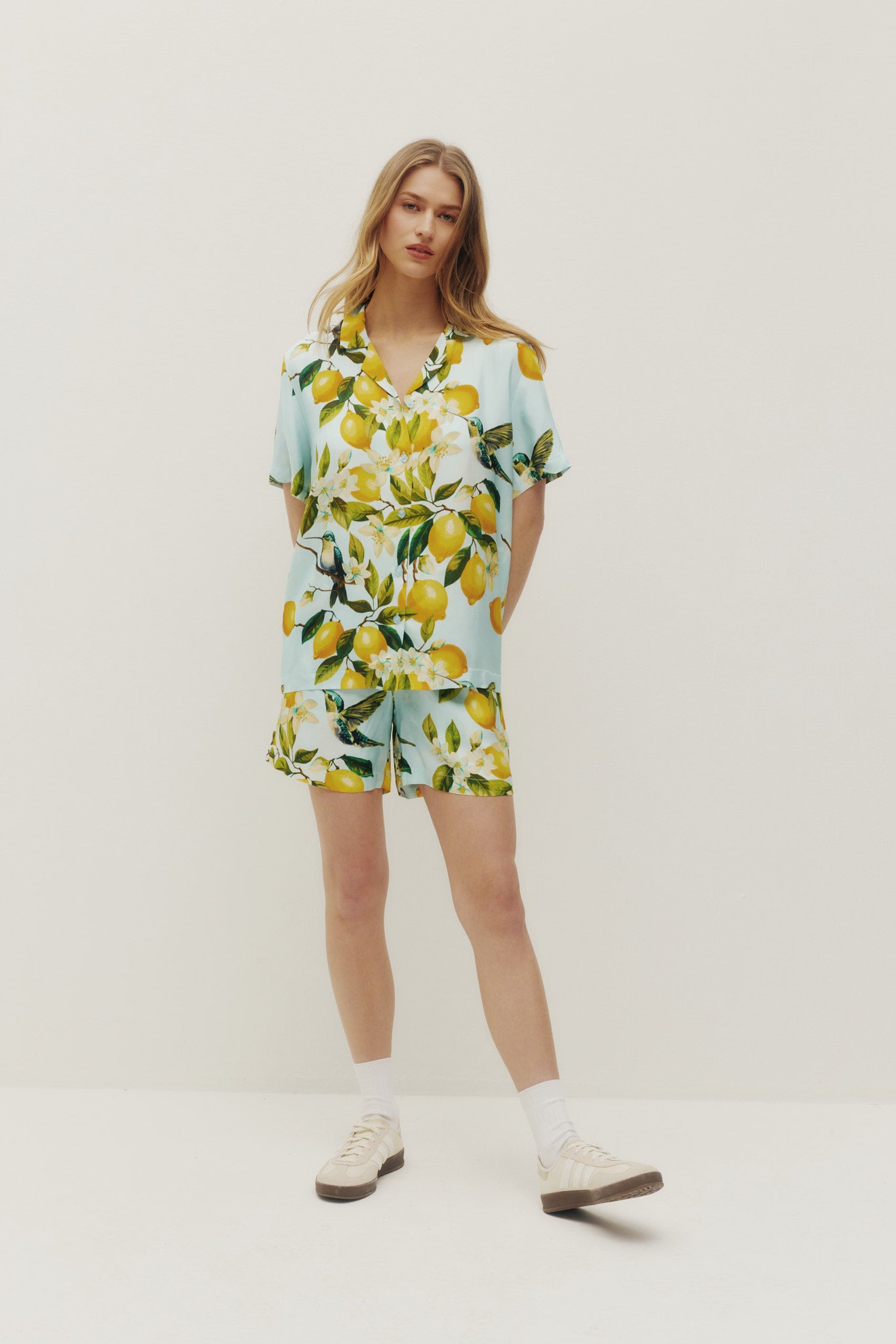 Lemon Hummingbird Beach Shirt