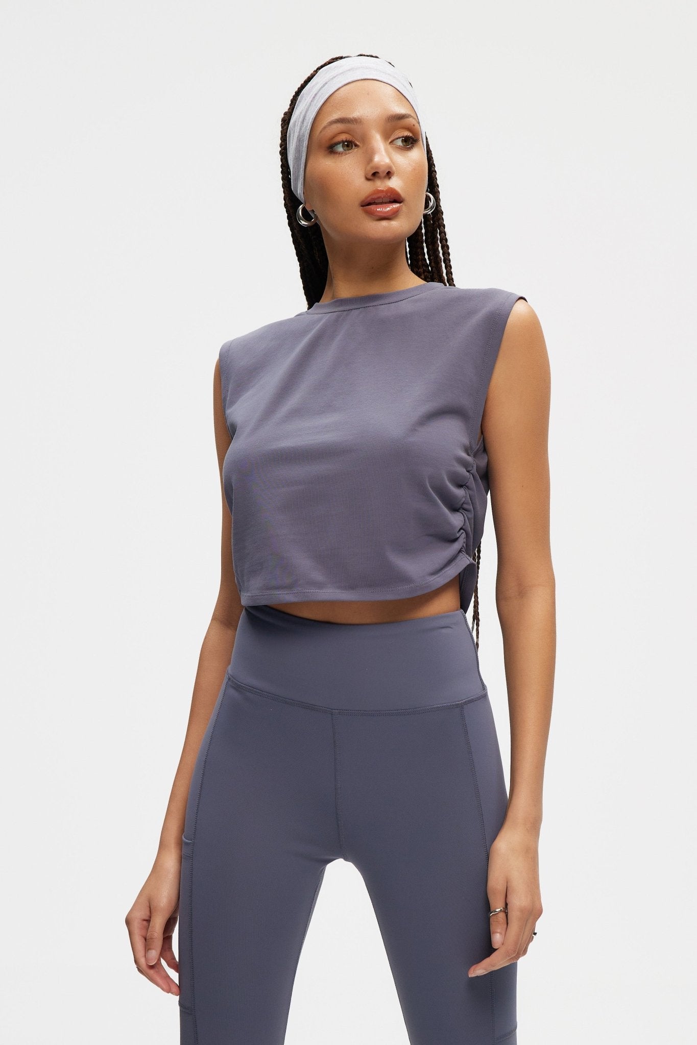 Ruched Sleeveless Tee