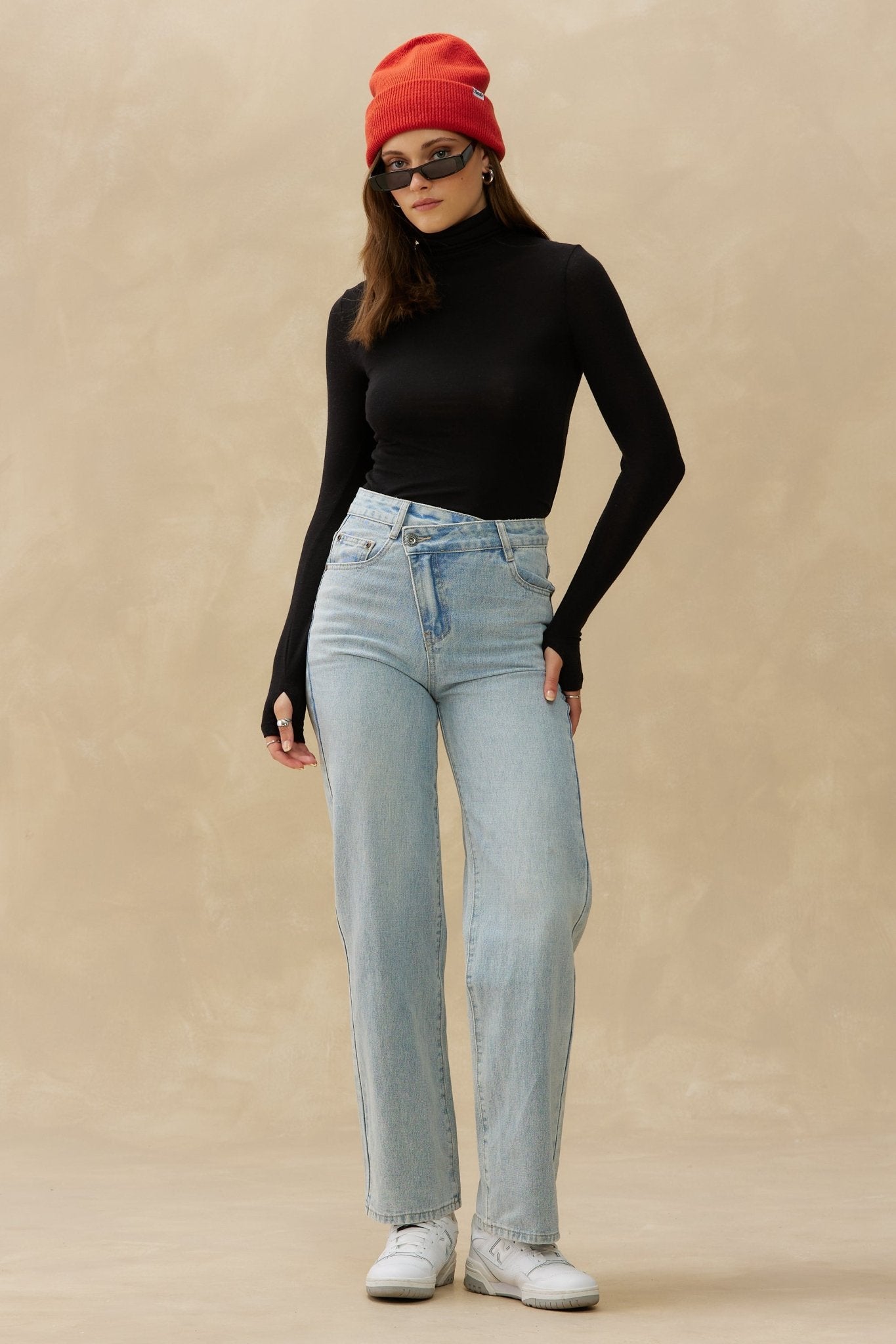 Asymmetric Crisscross Denim