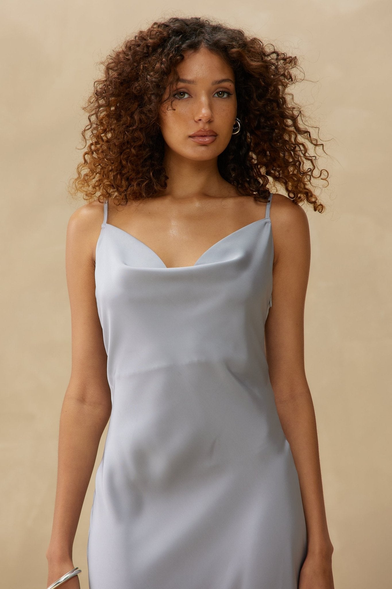 Bias-Cut Satin Slip Dress