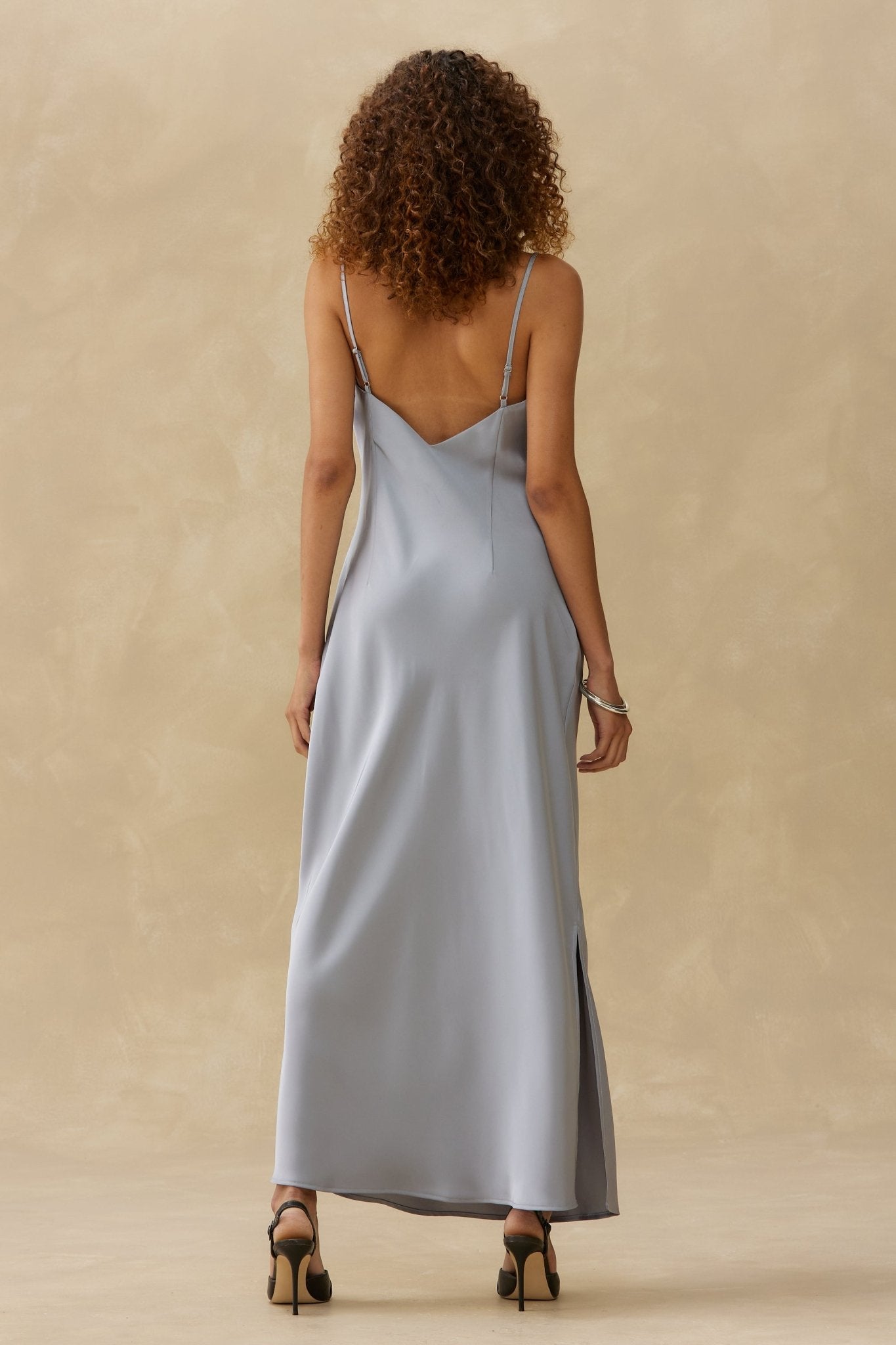 Bias-Cut Satin Slip Dress