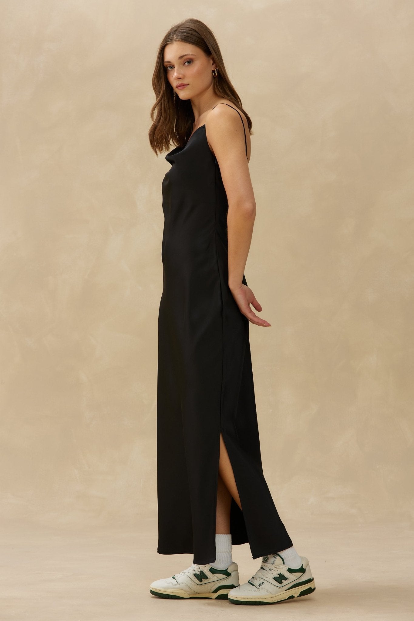 Bias-Cut Satin Slip Dress