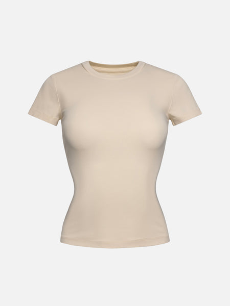 【未使用タグ付】【LULU】 COURREGES COTTON RIB TEE 未使用タグ付】【LULU】 COURREGES COTTON RIB TEE