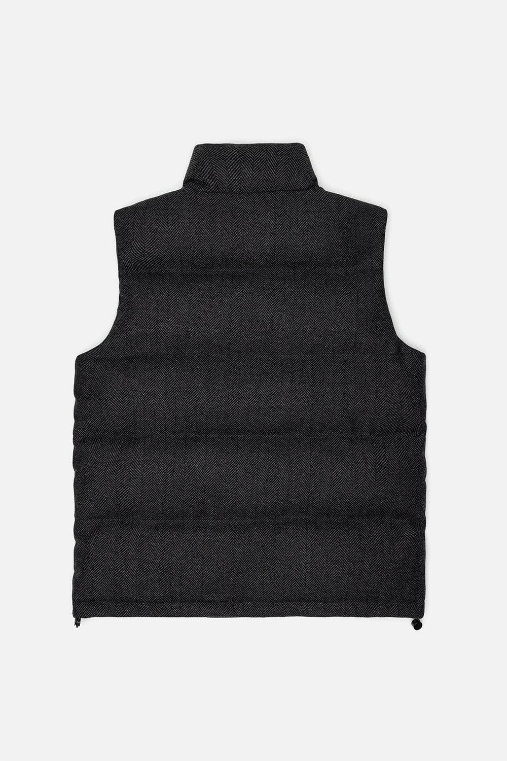 Wool Herringbone Puffer Vest