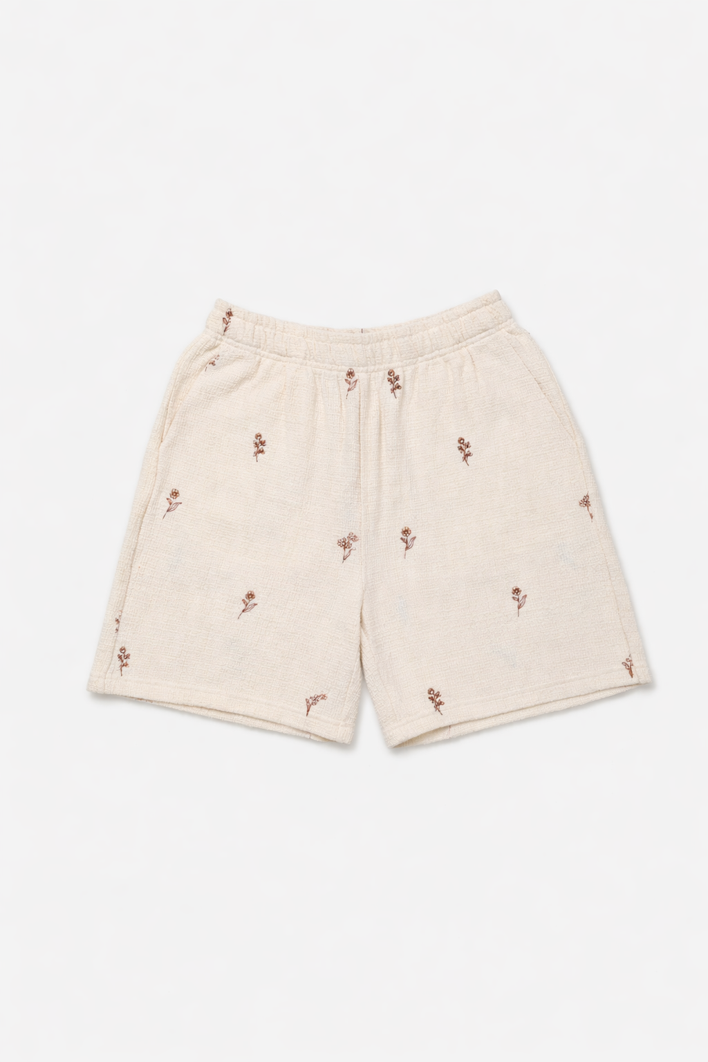 Embroidered Floral Short