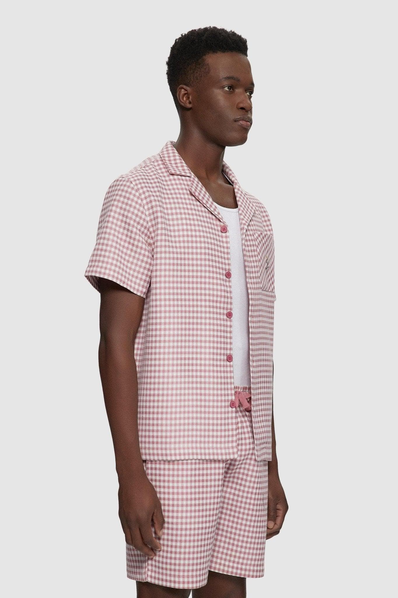 Checkered Shirt Rose KUWALLA TEE