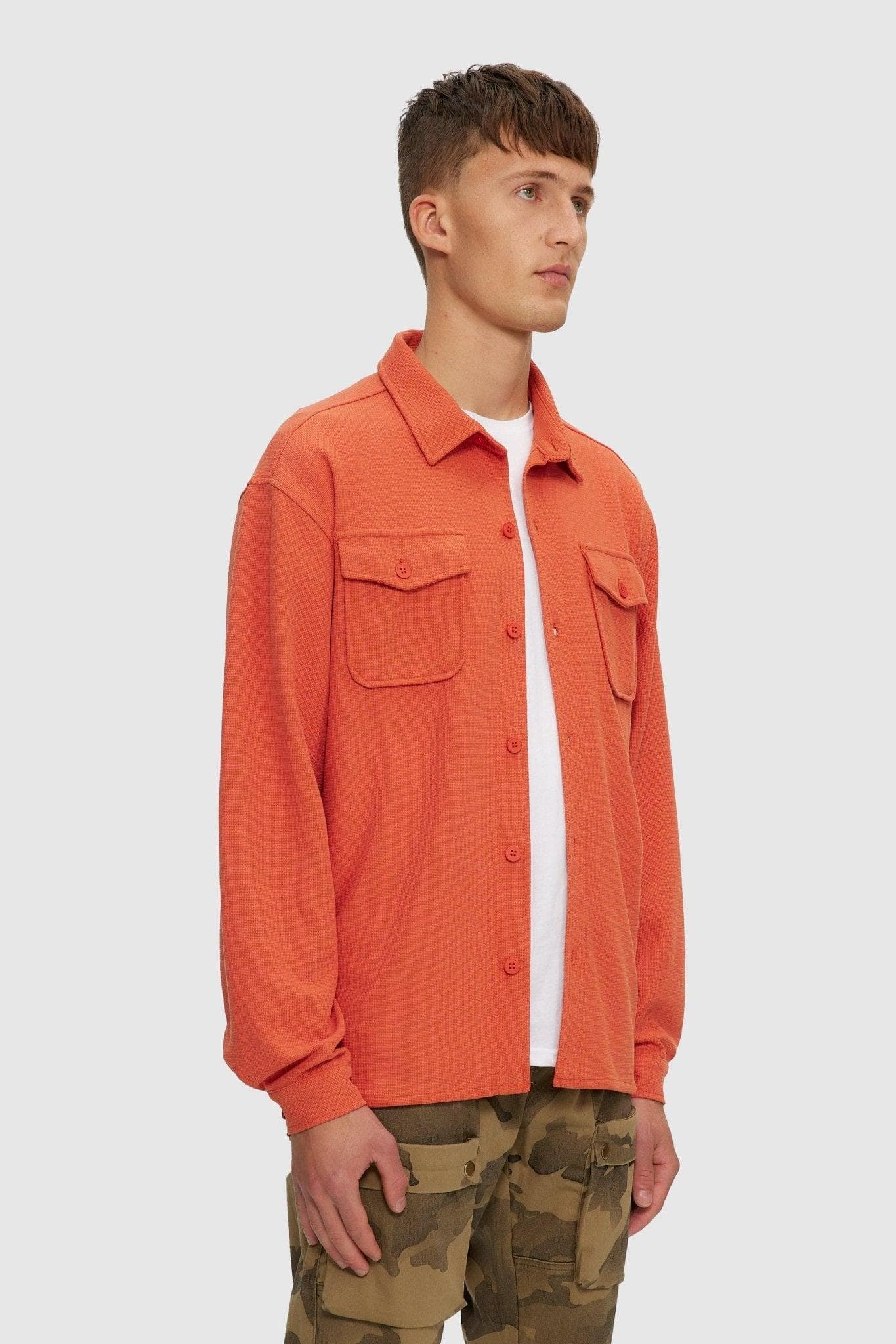 Orange on sale thermal shirt