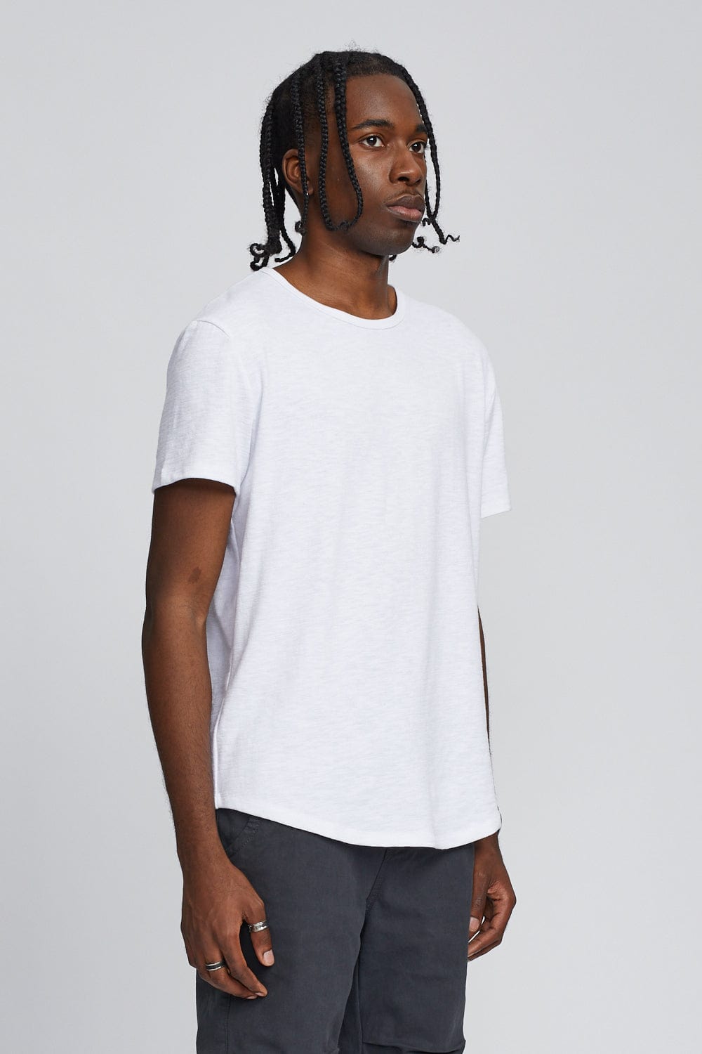 T-shirt flammé asymétrique