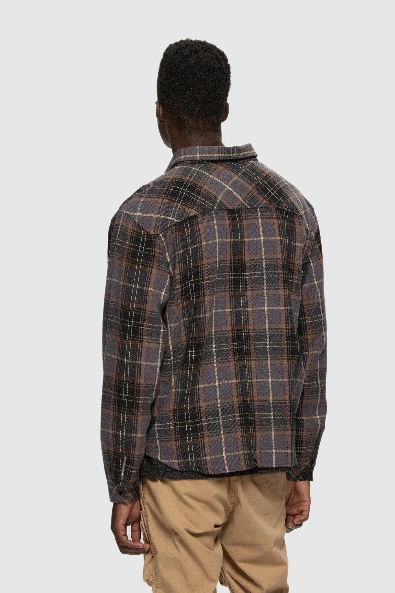 Midweight Plaid Shirt Grey | Kuwalla Tee