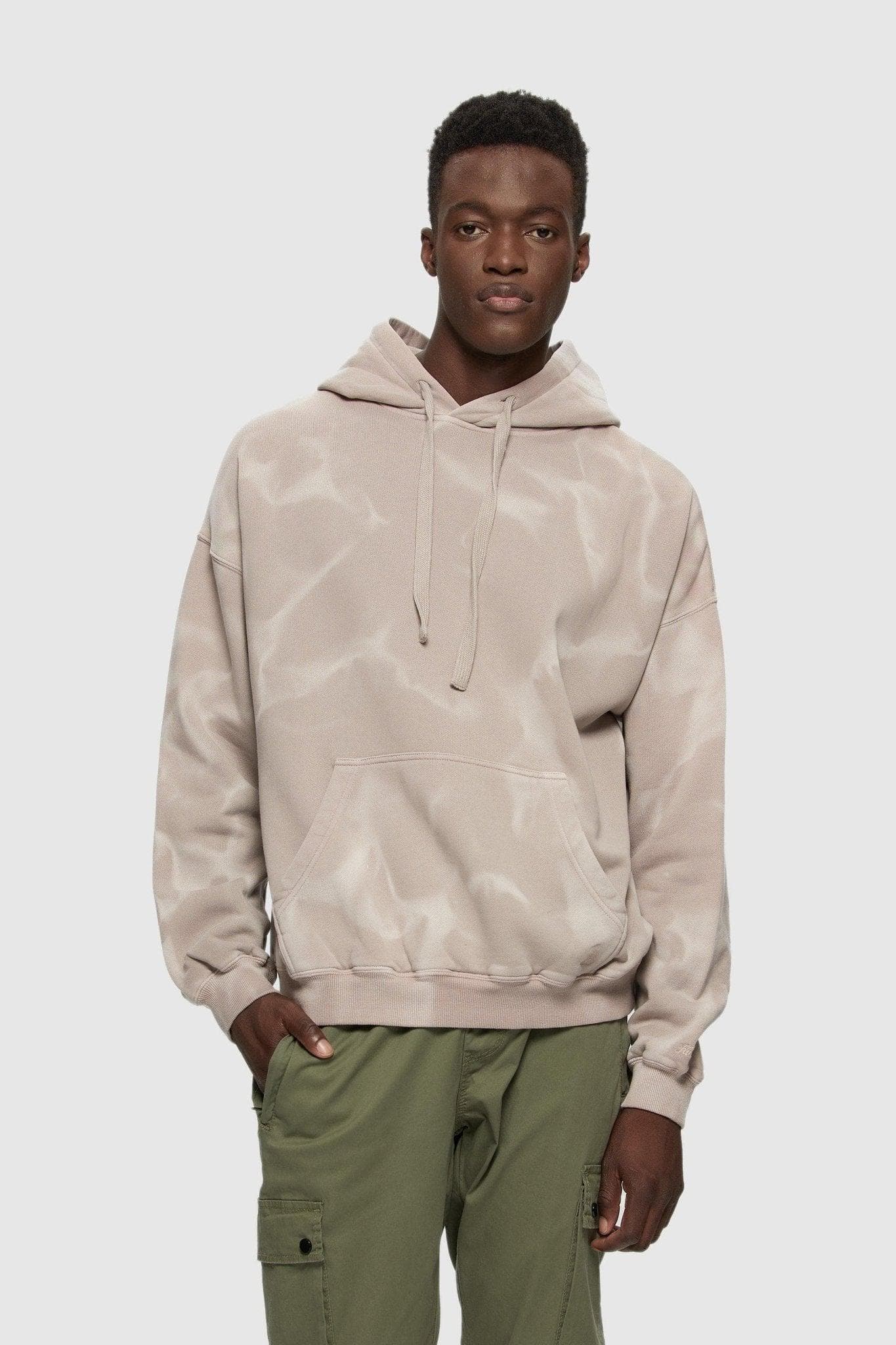 Marble Dyed Hoodie Antler KUWALLA TEE