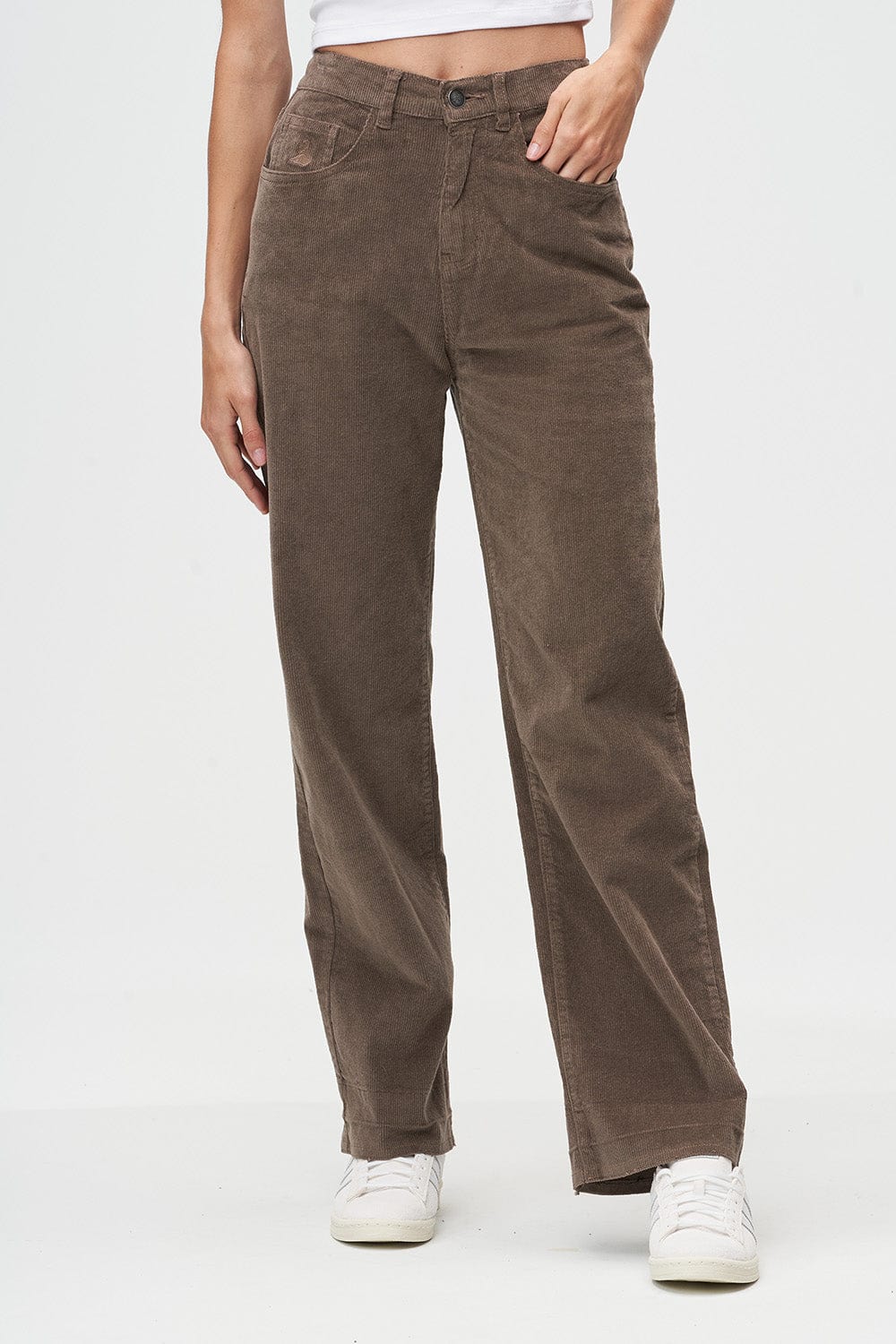 Wide-leg pants in camel corduroy – Anderst